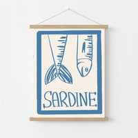 Sardine Wall Art - Coastal Fish Print