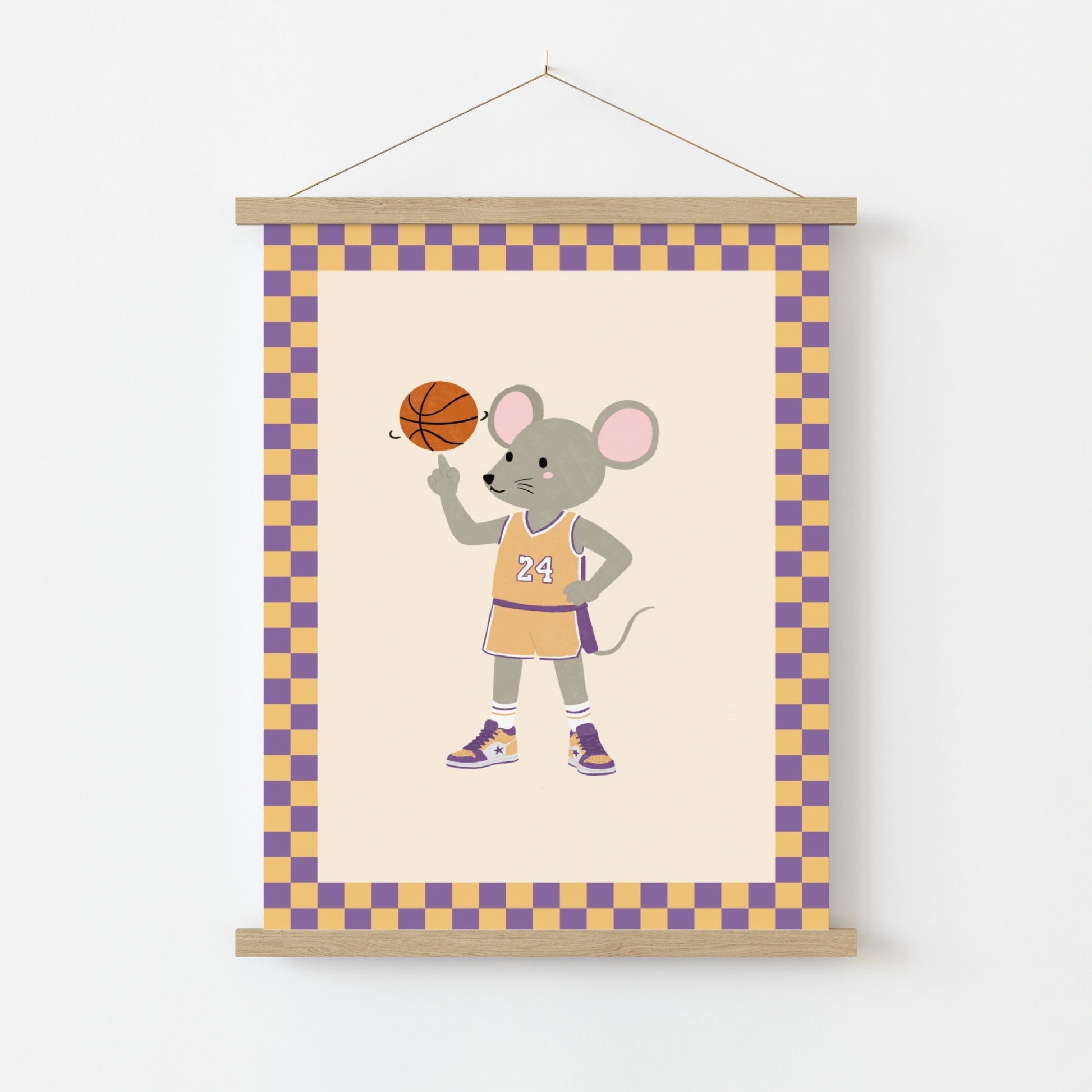 Basketball Mouse Nursery Print