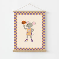 Basketball Mouse Nursery Print