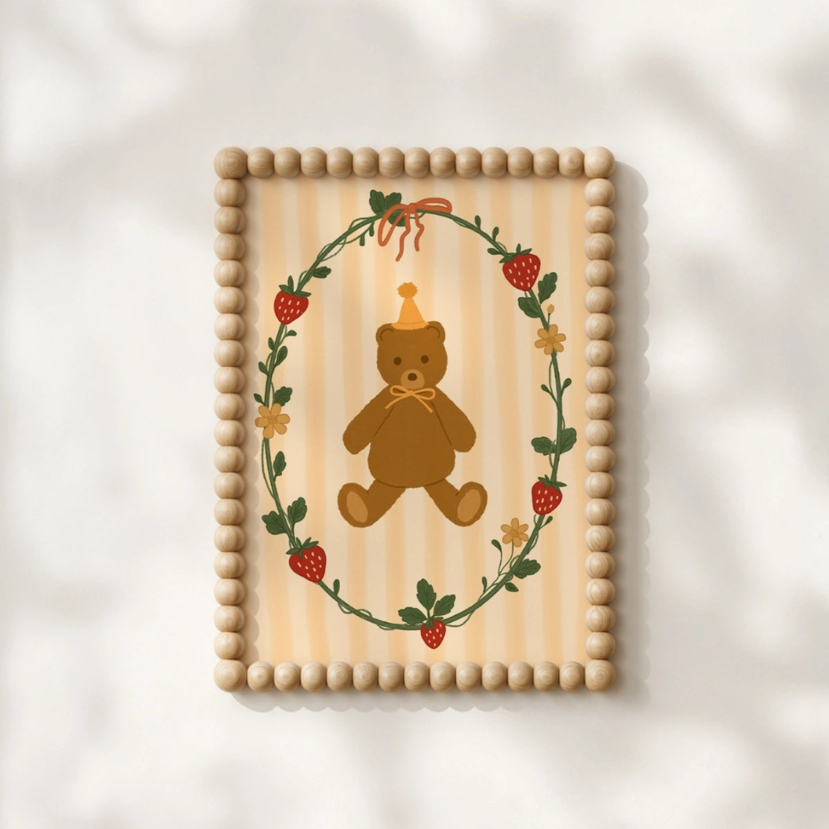 Teddy Bear Nursery Print, Colorful Kids Decor