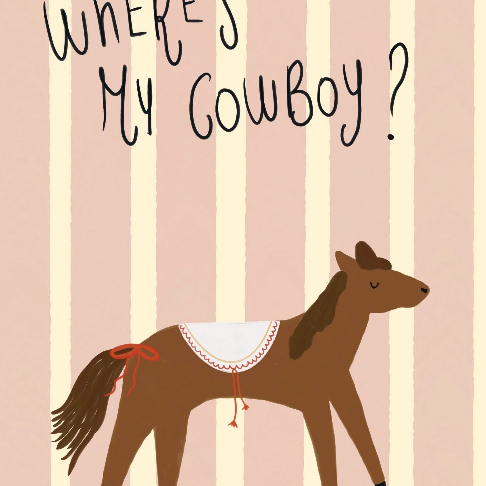 Arte murale vintage raffigurante un cavallo