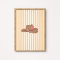 Pink Cowgirl Hat Wall Art