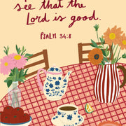 Cozy Faith Table Scene Artwork – Christian Wall Art