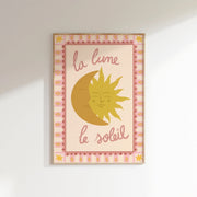 Girlie La Lune Le Soleil – Arte de pared para bebés y niños
