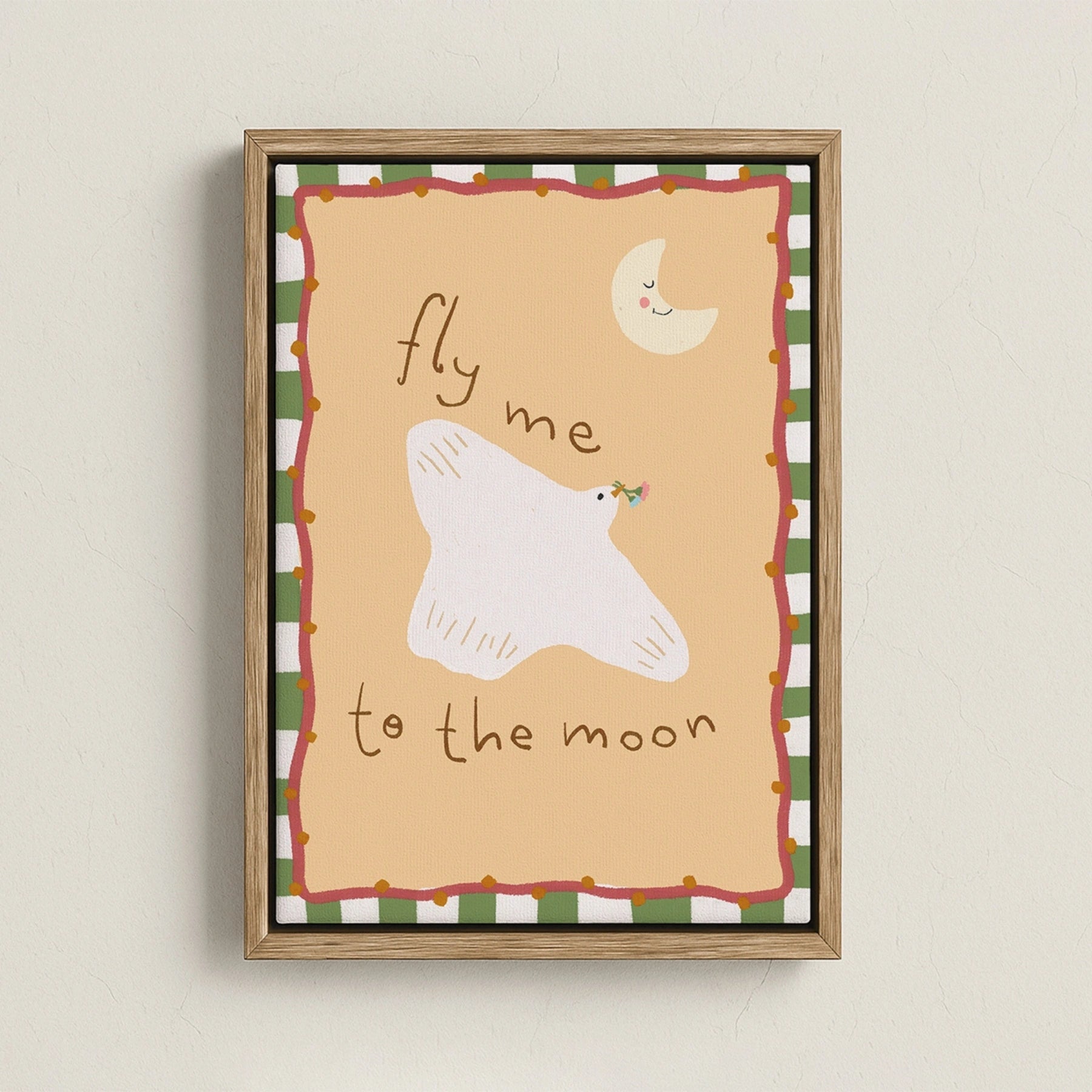 Moon and Stars Baby Room Canvas Decor