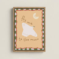 Moon and Stars Baby Room Canvas Decor