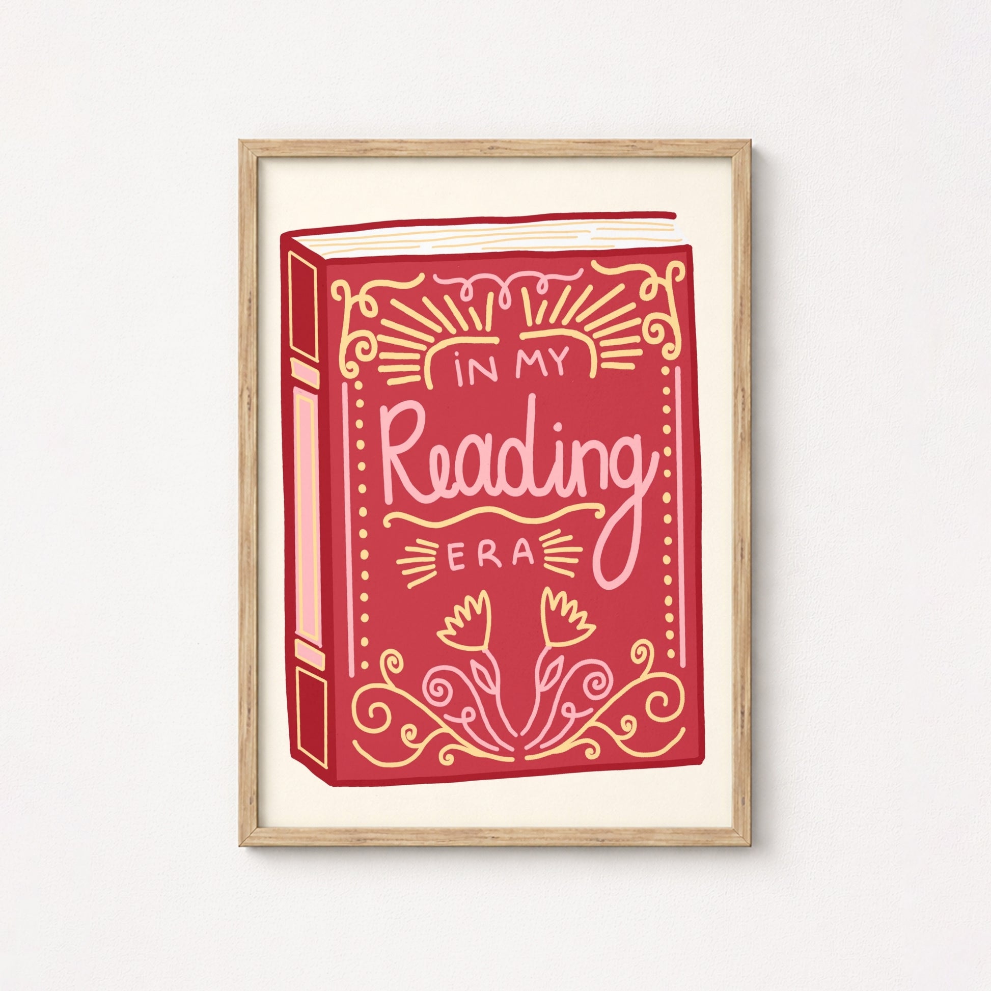 In My Reading Era Print – Book Aesthetic Wall Art for Readers, Cozy Bedrooms & Literary Corners