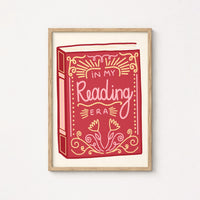 In My Reading Era Print – Book Aesthetic Wall Art for Readers, Cozy Bedrooms & Literary Corners
