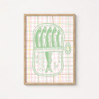 Sardines Wall Art - Coastal Kitchen Fish Print