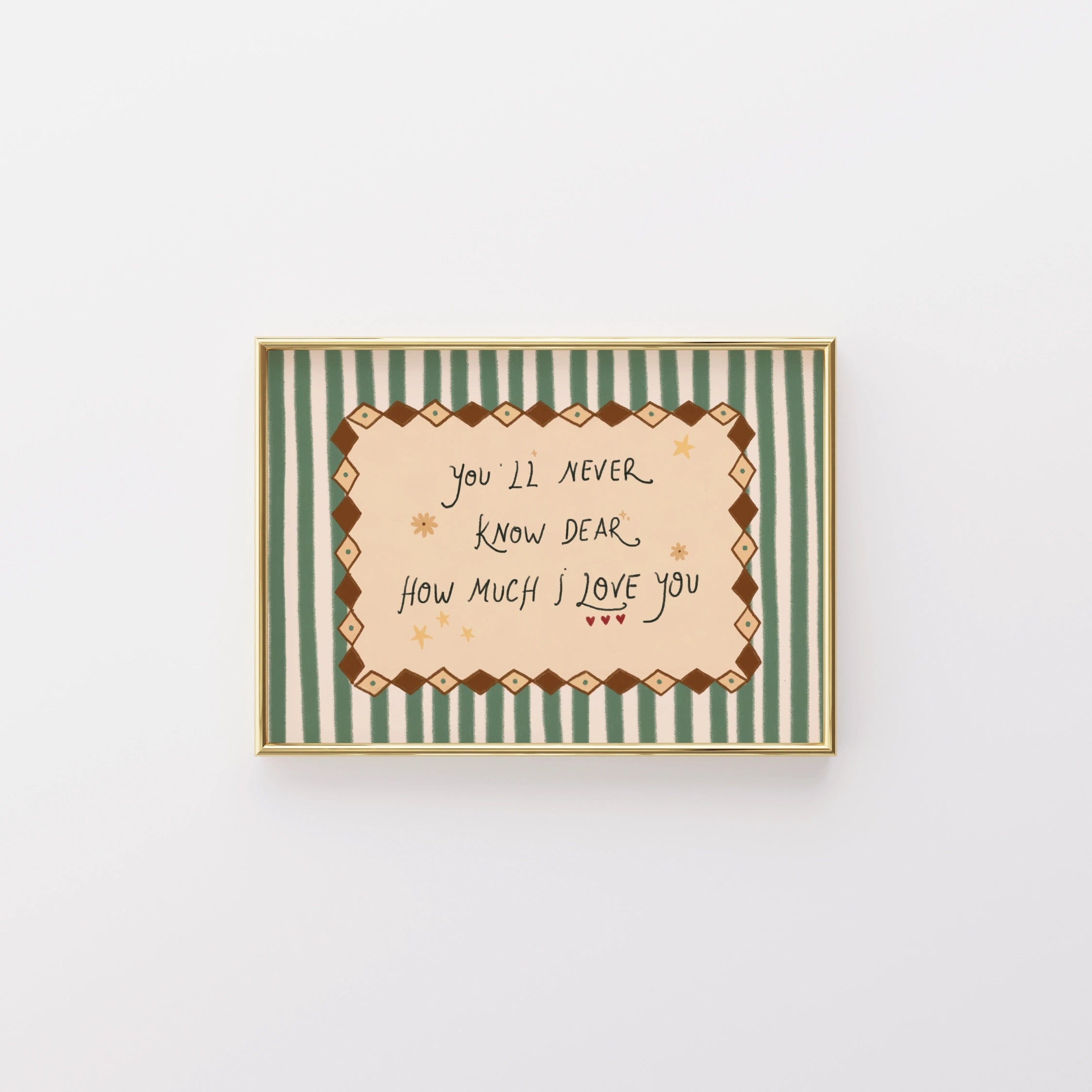 Vintage-Streifenposter fürs Kinderzimmer