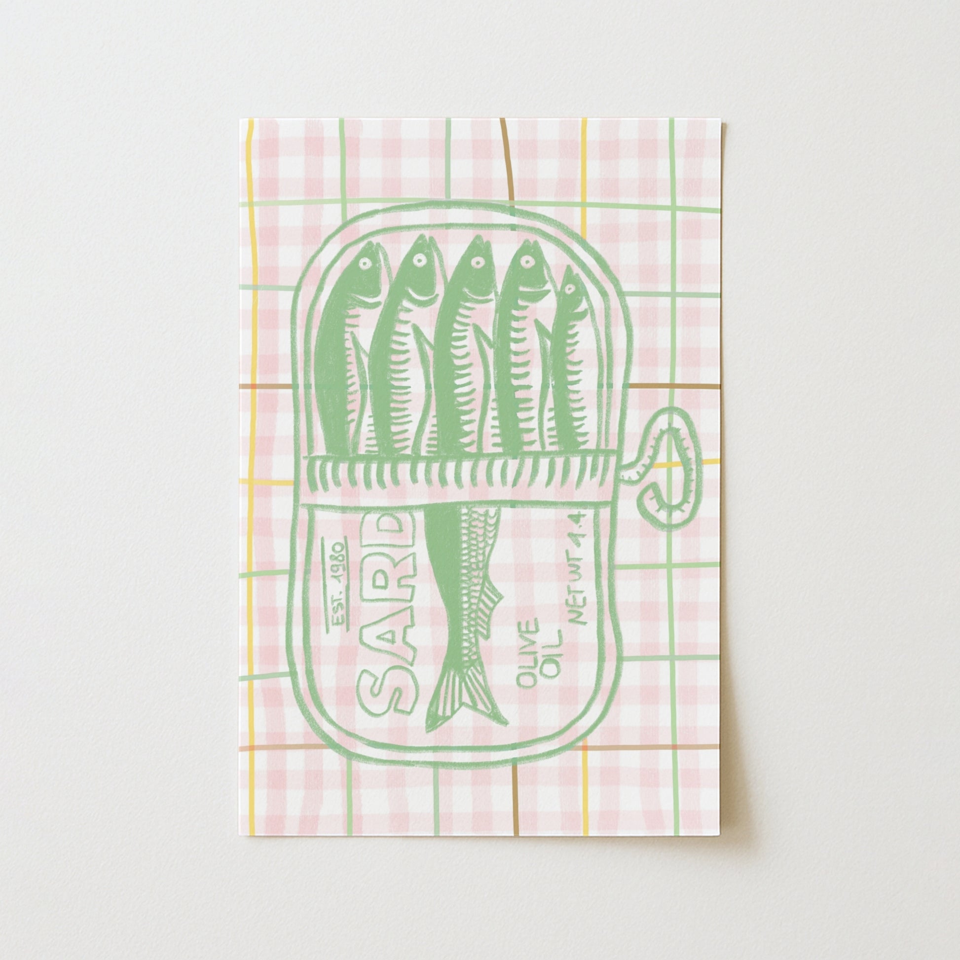 Sardines Wall Art - Coastal Kitchen Fish Print