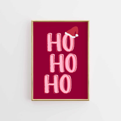 Red and Pink Xmas Typography Art