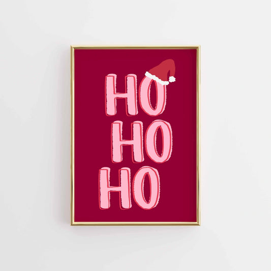 Red and Pink Xmas Typography Art