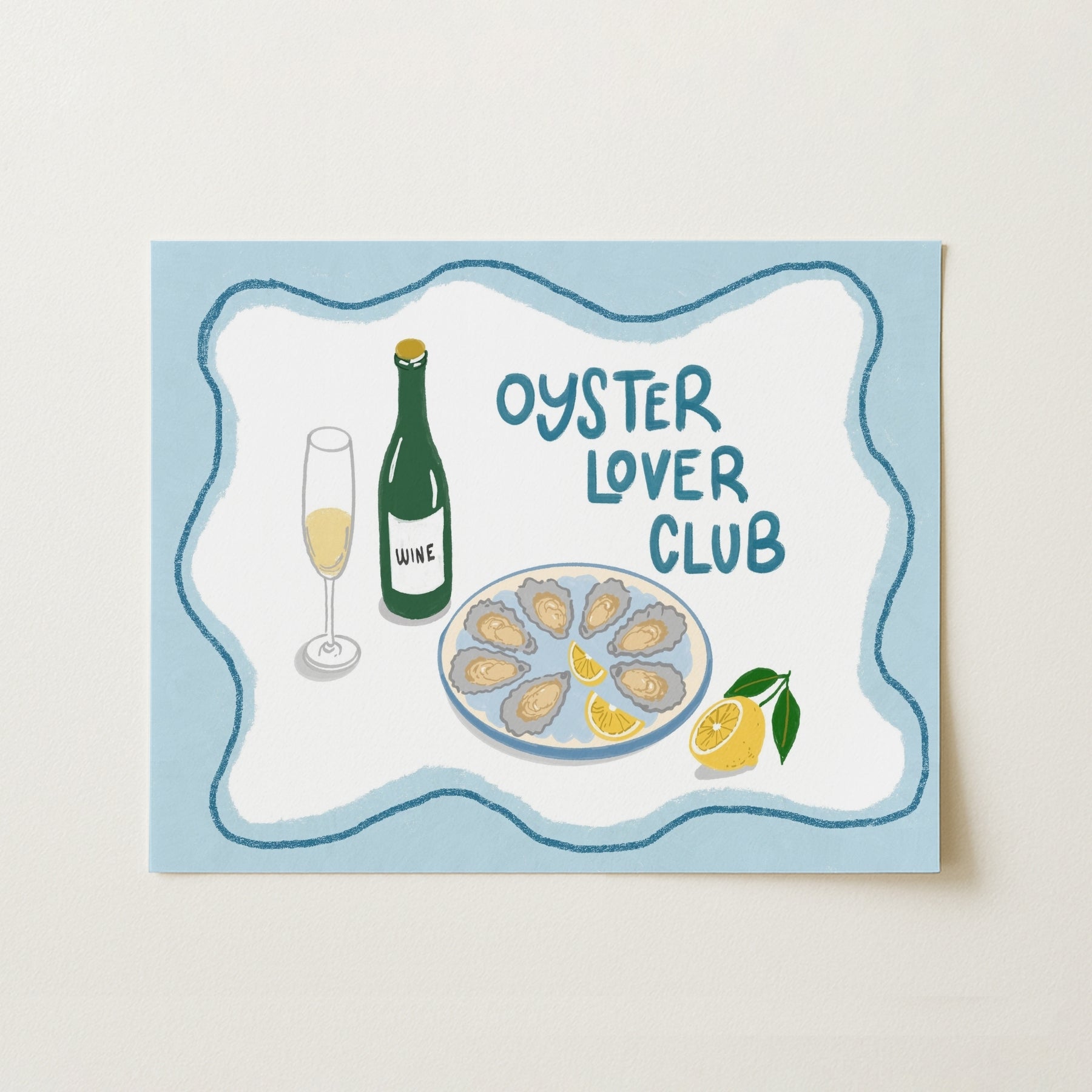 Arte murale club di amanti dell'ostrica