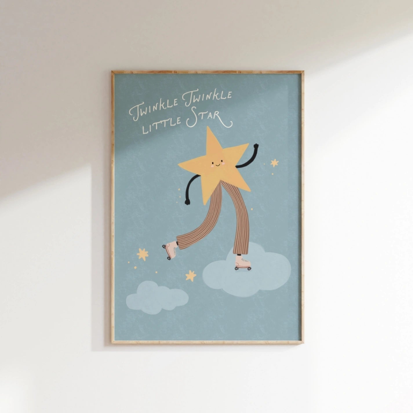 Impresión de estrella patinadora para habitación infantil, decoración caprichosa para niños