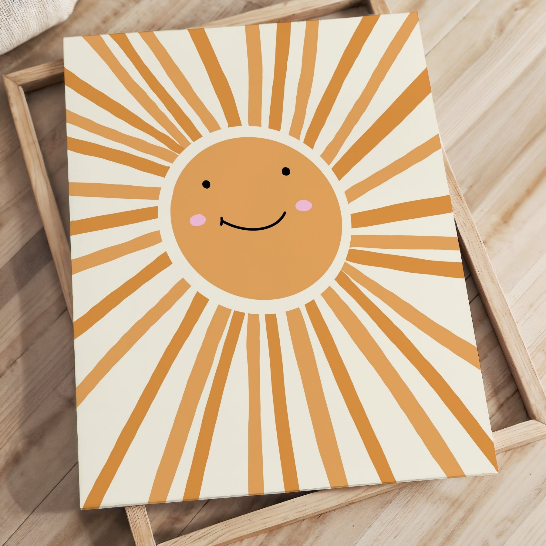 Tableau sur toile Soleil souriant