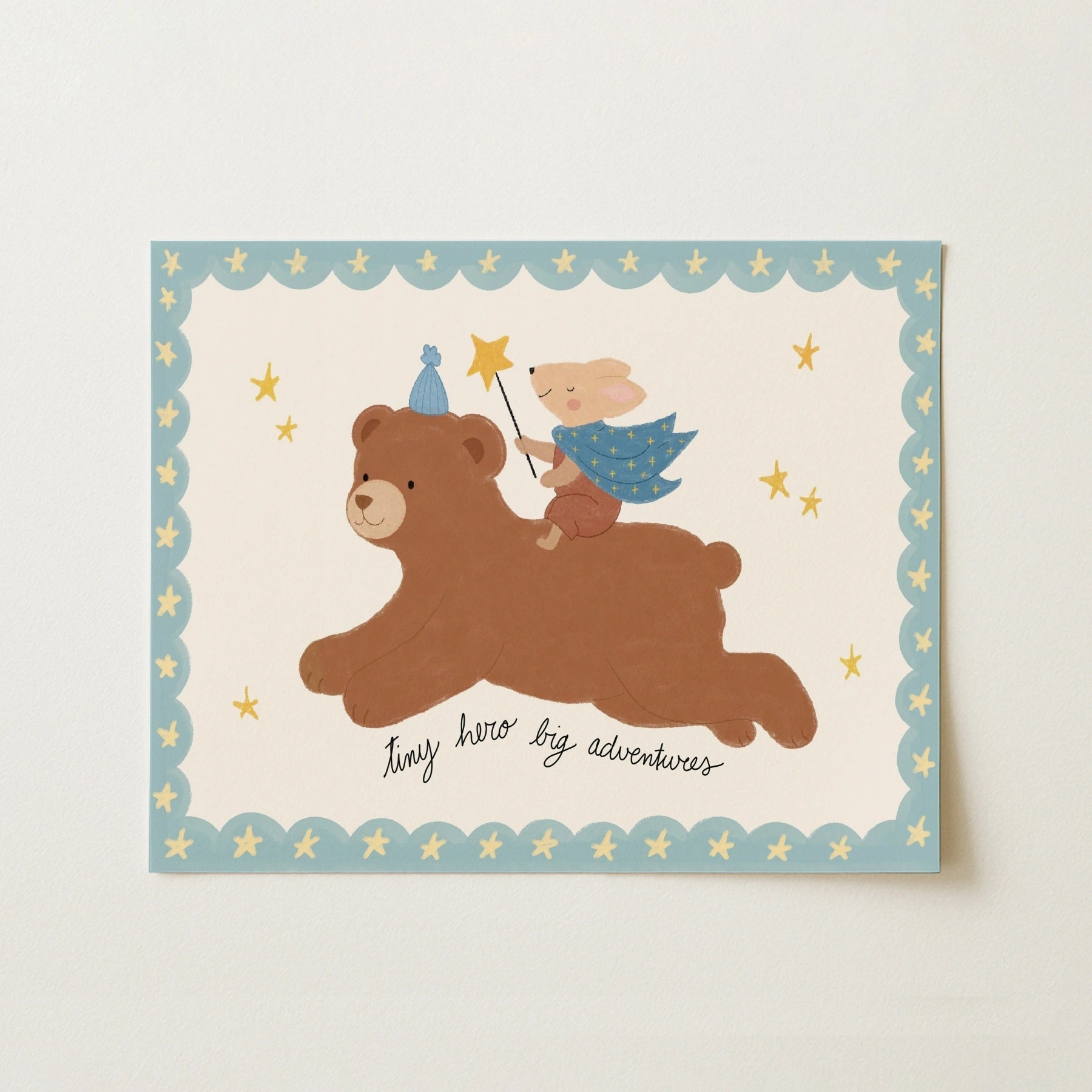 Arte murale per bambini piccolo eroe grandi avventure