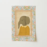 Elephant with Flowers – Arte mural para bebés y niños