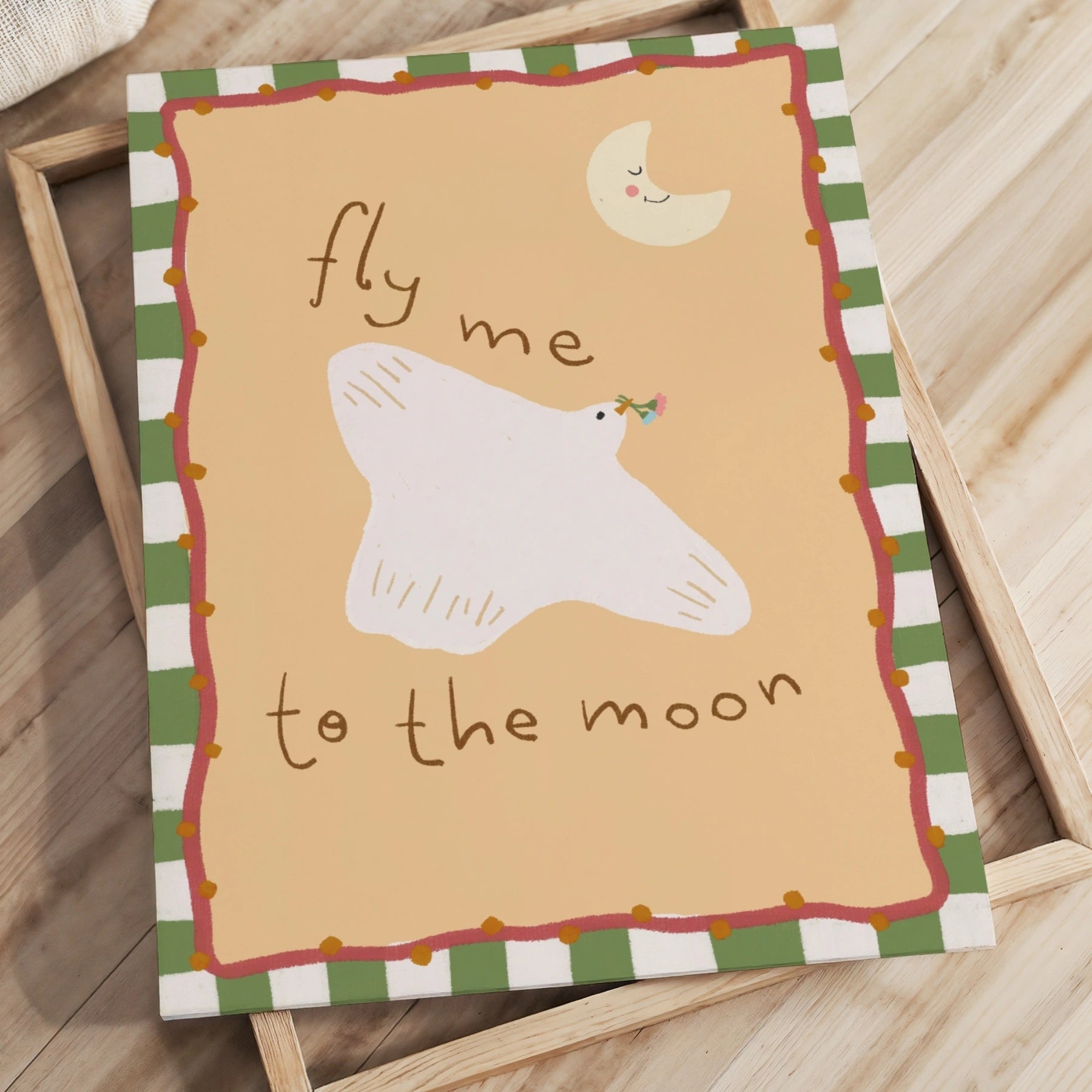 Moon and Stars Baby Room Canvas Decor
