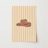 Pink Cowgirl Hat Wall Art