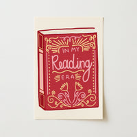 In My Reading Era Print – Book Aesthetic Wall Art for Readers, Cozy Bedrooms & Literary Corners