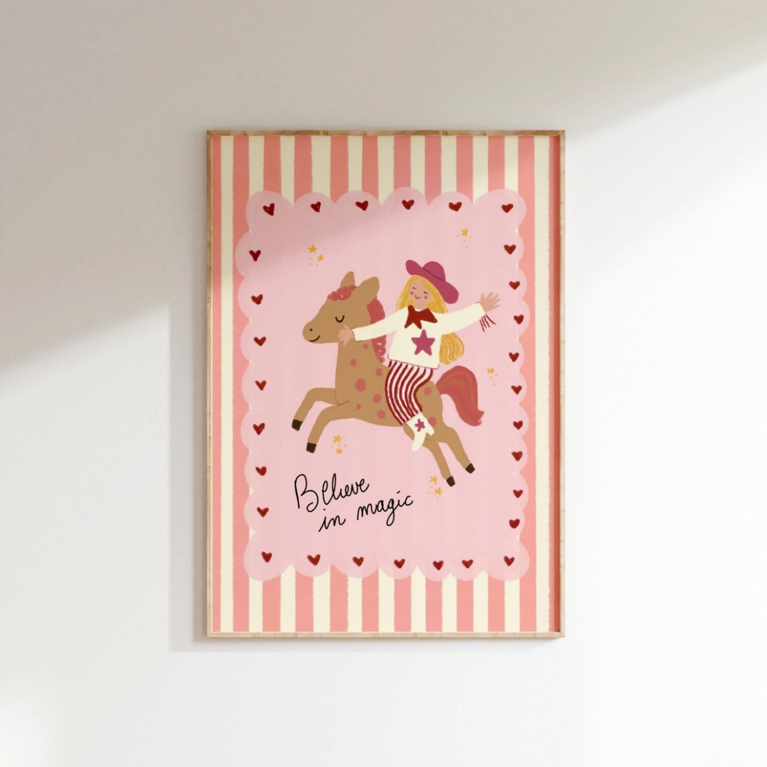 Whimsical Horse Wall Art, Girls Room Decor