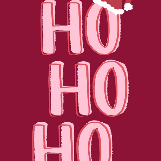 Red and Pink Xmas Typography Art