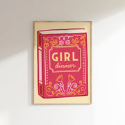 Girl Dinner Book – Bookish Wall Art