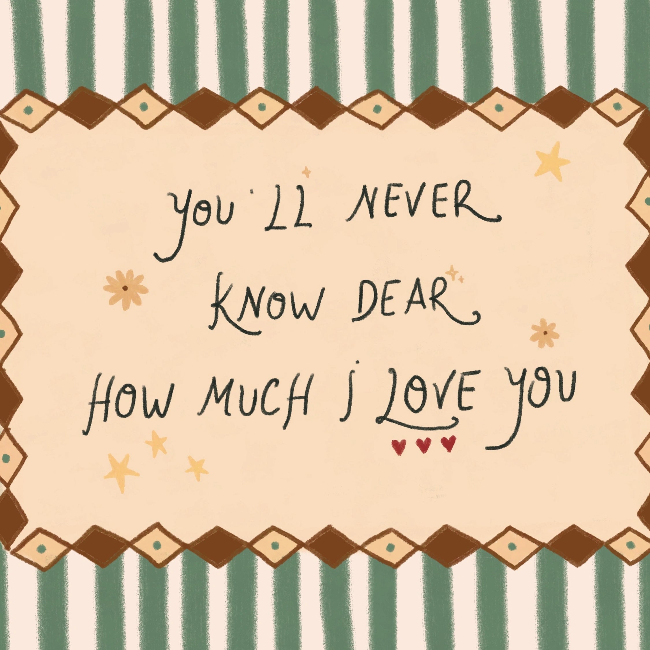 Vintage-Streifenposter fürs Kinderzimmer