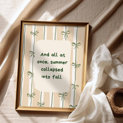 Fall Quote Wall Art – Cozy Autumn Print
