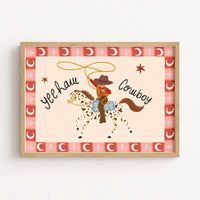 Yeehaw Cowboy Nursery Wall Art