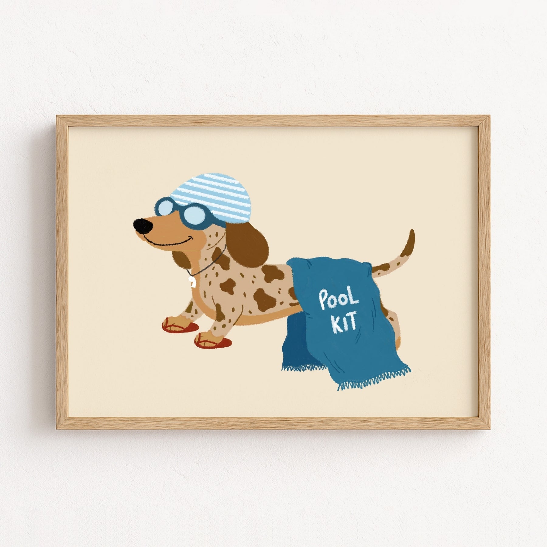 Pool Kit Dachshund Nursery Print