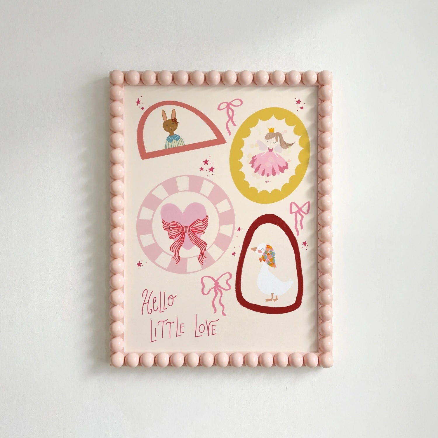 Arte de pared de collage dulce, decoración para habitación de niñas