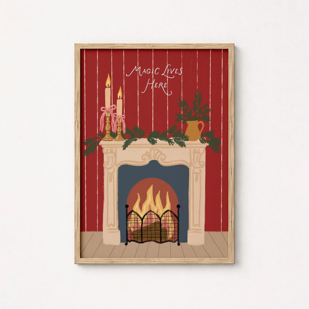 Cozy Christmas Fireplace – Póster de Navidad