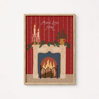 Cozy Christmas Fireplace – Póster de Navidad