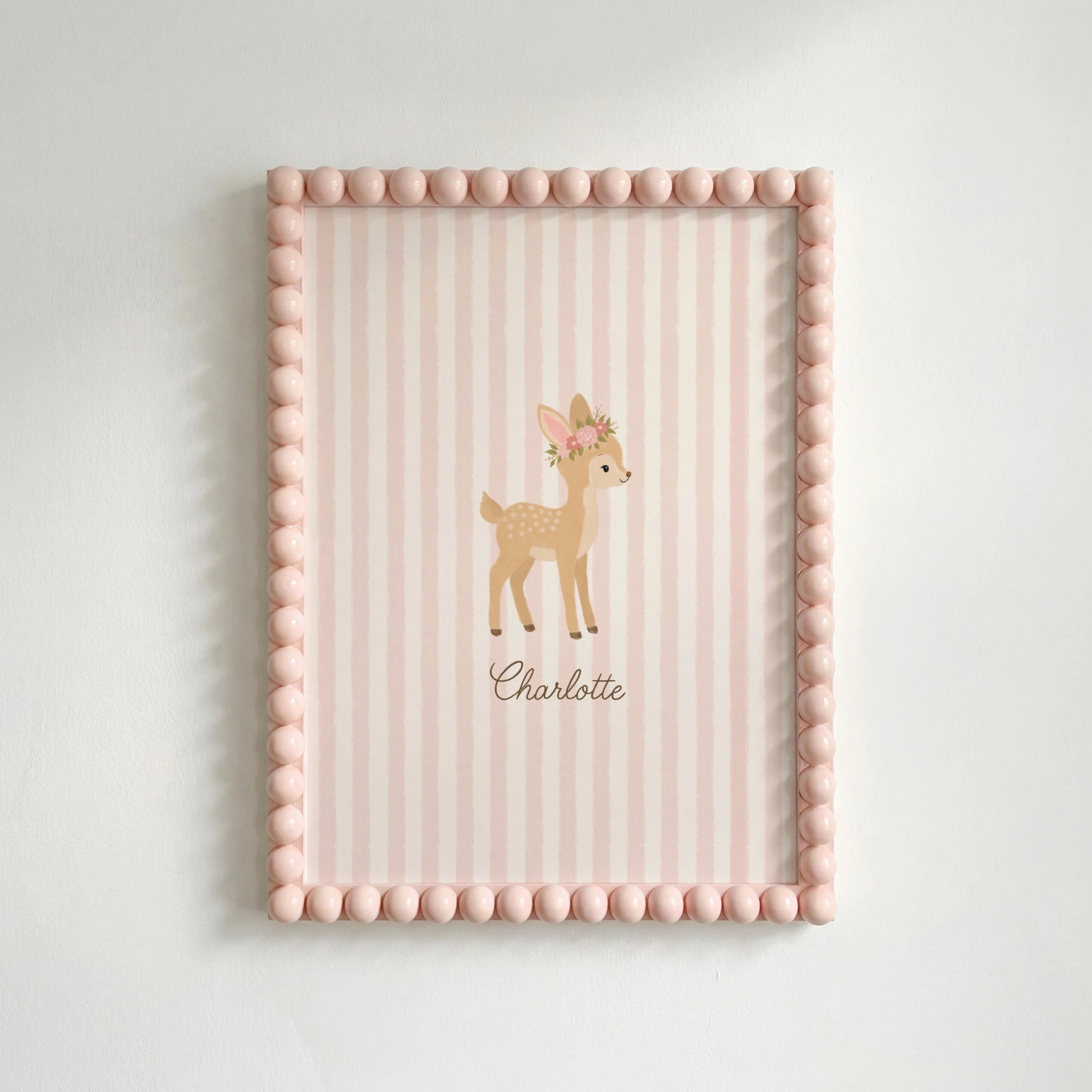 Personalized Nursery Name with Fawn – Personalized wall art