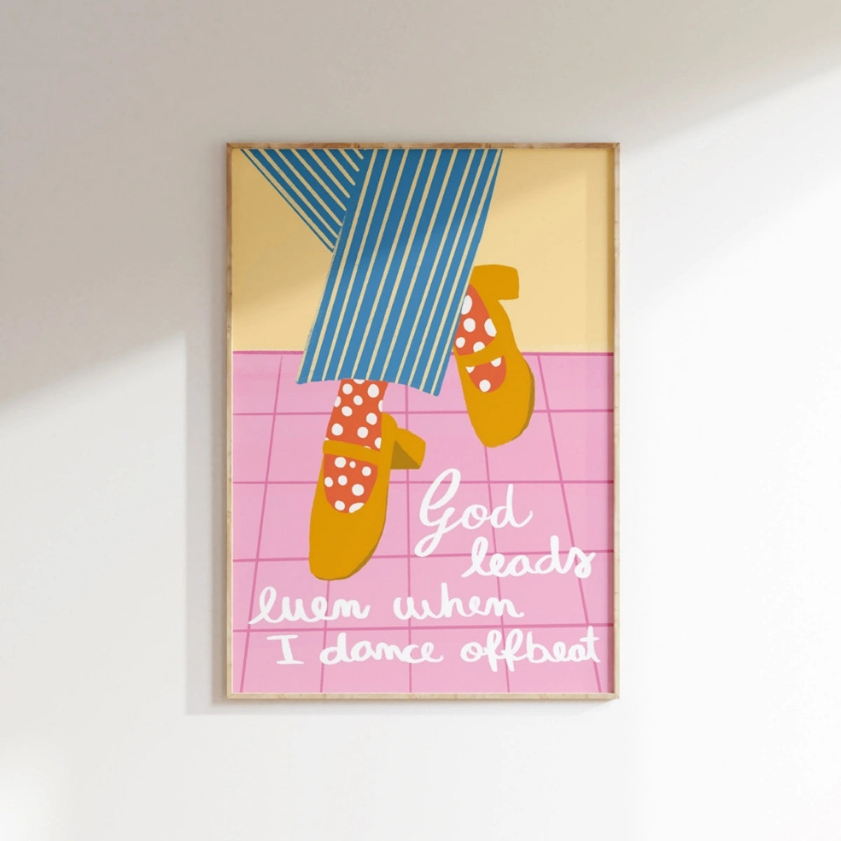 God Leads Wall Art – Stampa Cristiana Divertente, Decorazione Murale Cristiana