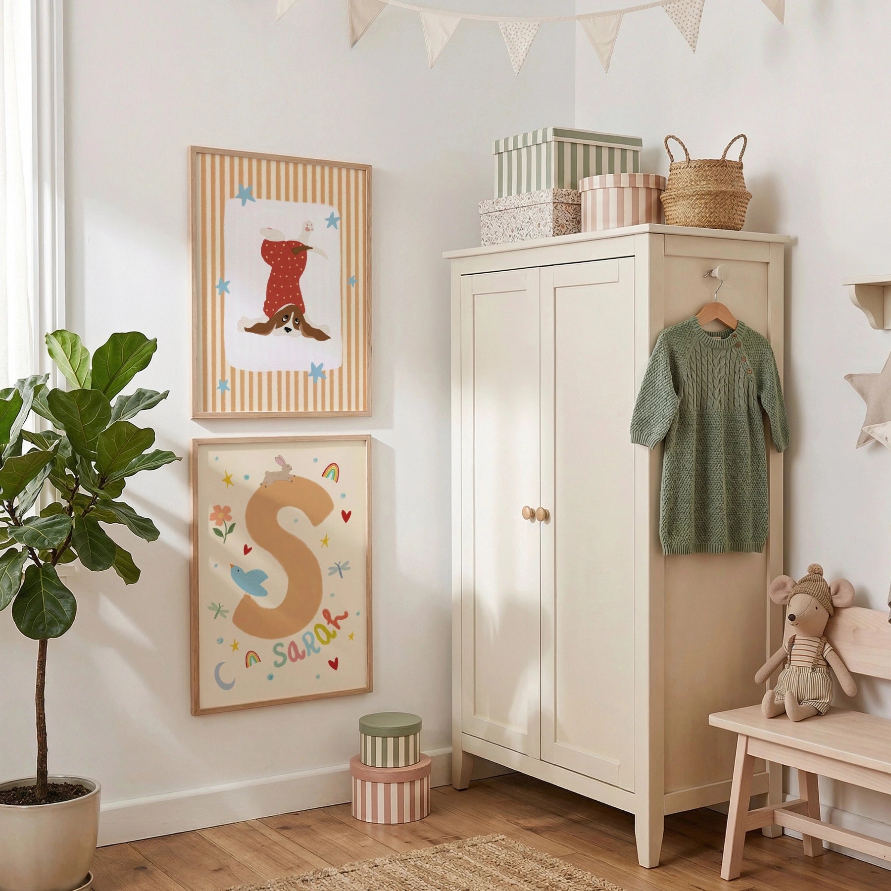 Prints with Customizable Name Set of 3 – Póster infantil