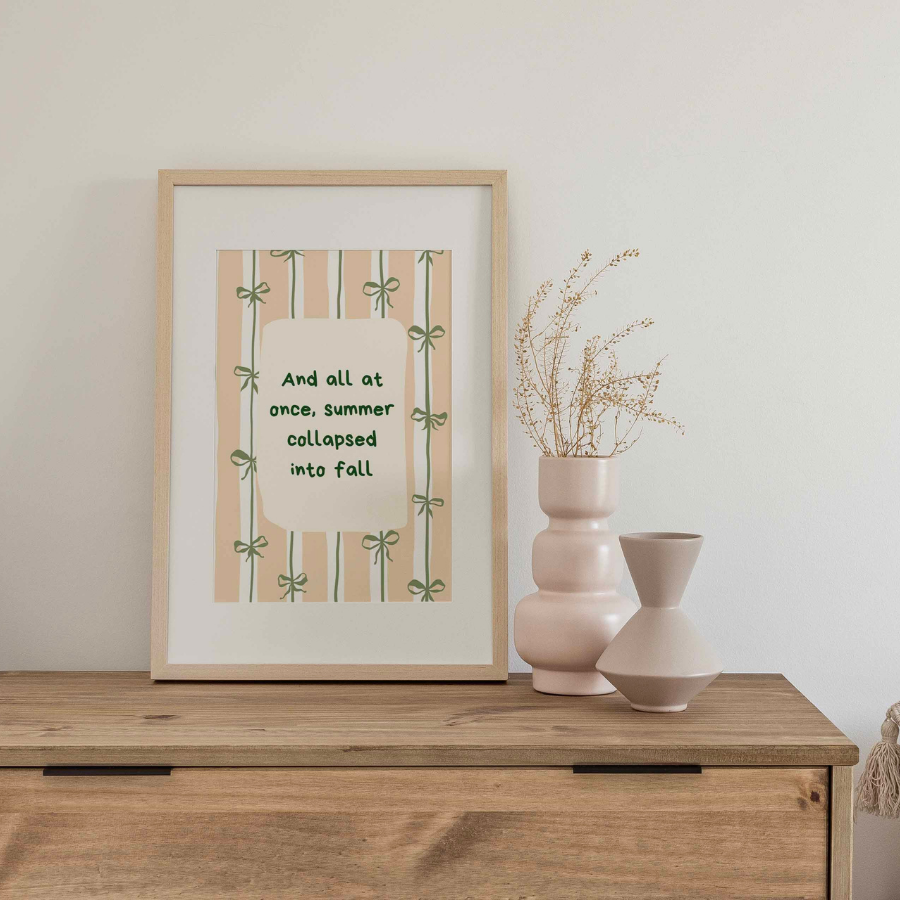 Fall Quote Wall Art – Cozy Autumn Print