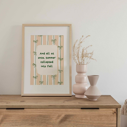 Fall Quote Wall Art – Cozy Autumn Print