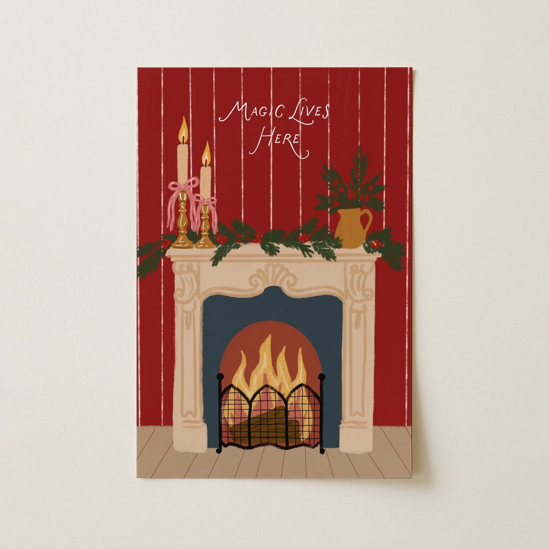 Cozy Christmas Fireplace – Póster de Navidad