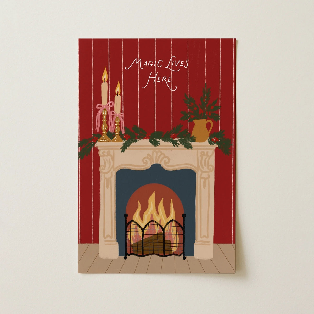 Cozy Christmas Fireplace – Póster de Navidad