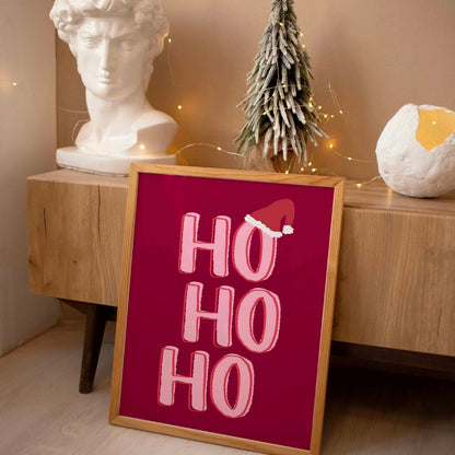 Red and Pink Xmas Typography Art