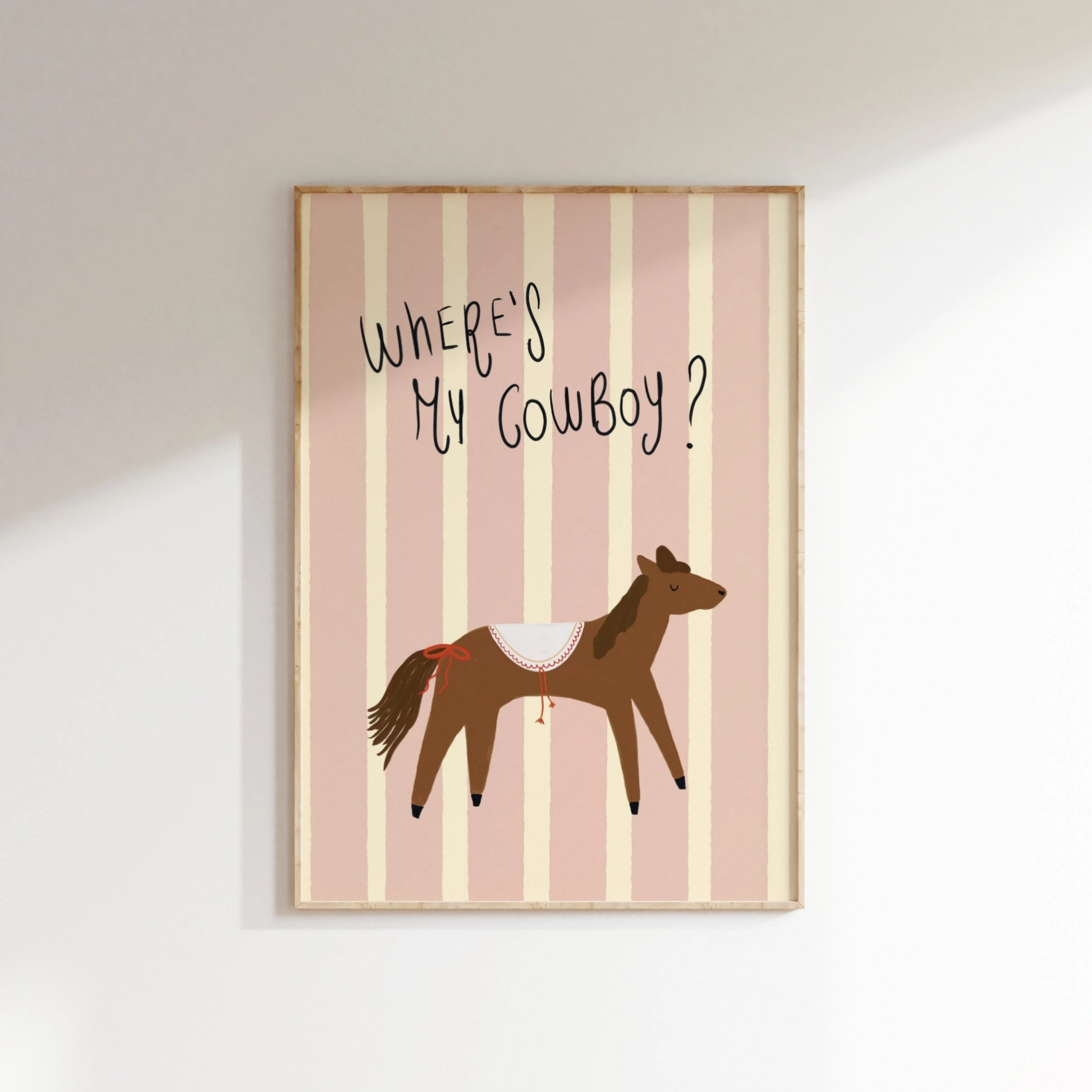 Vintage Horse Wall Art, Vintage Nursery Decor