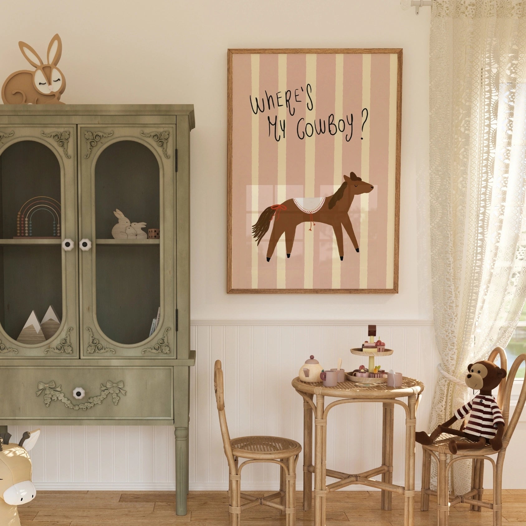 Arte murale vintage raffigurante un cavallo