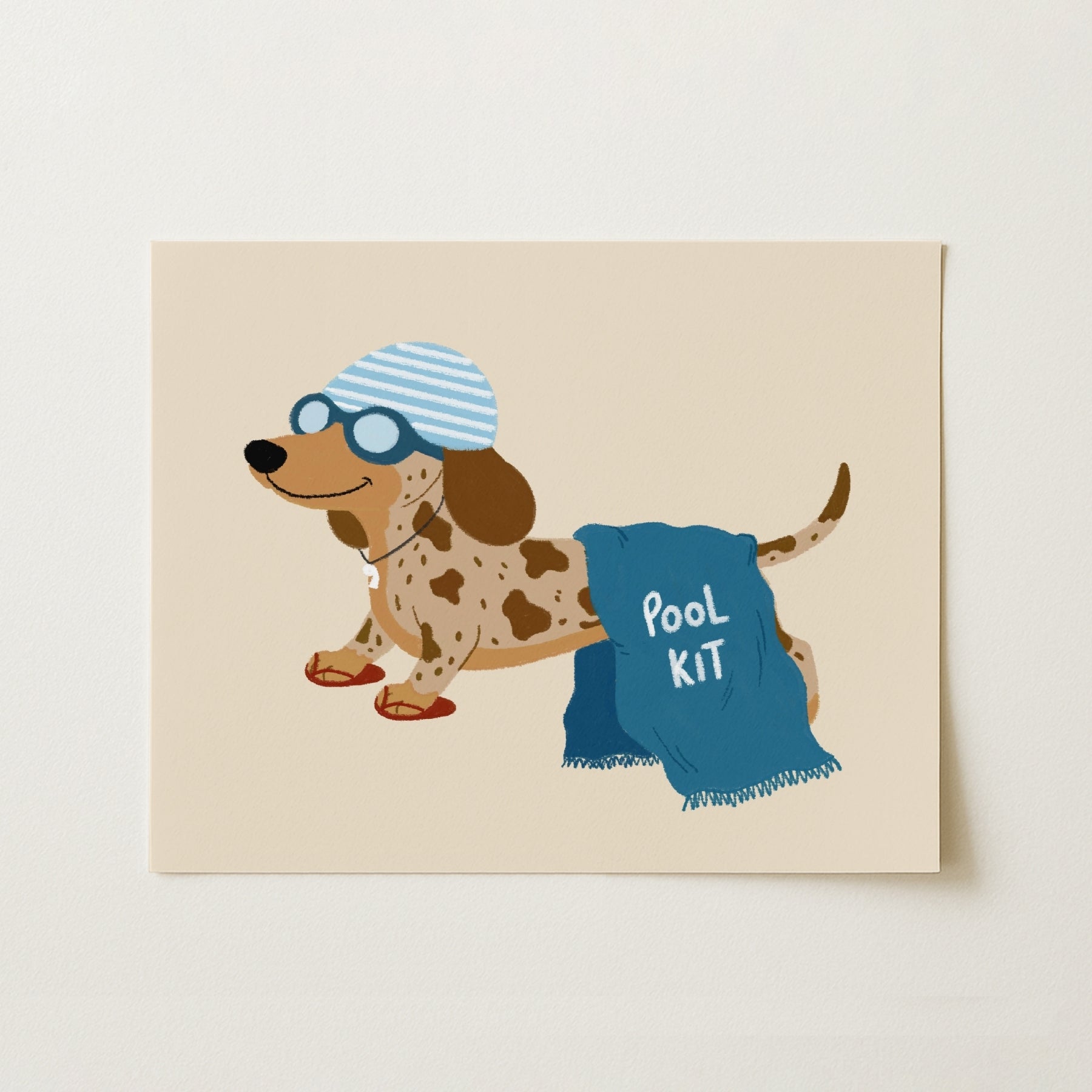 Pool Kit Dachshund Nursery Print