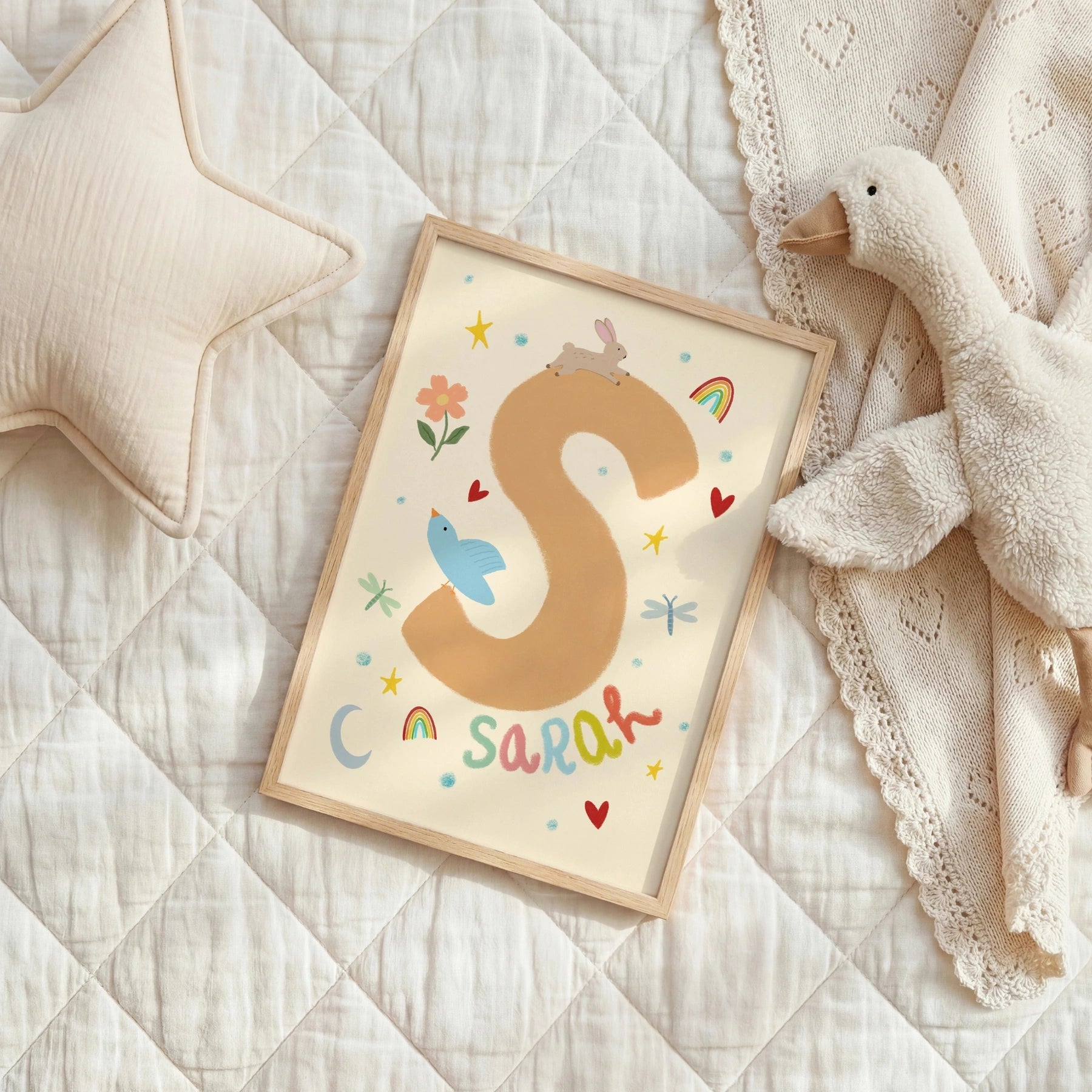 Prints with Customizable Name Set of 3 – Póster infantil