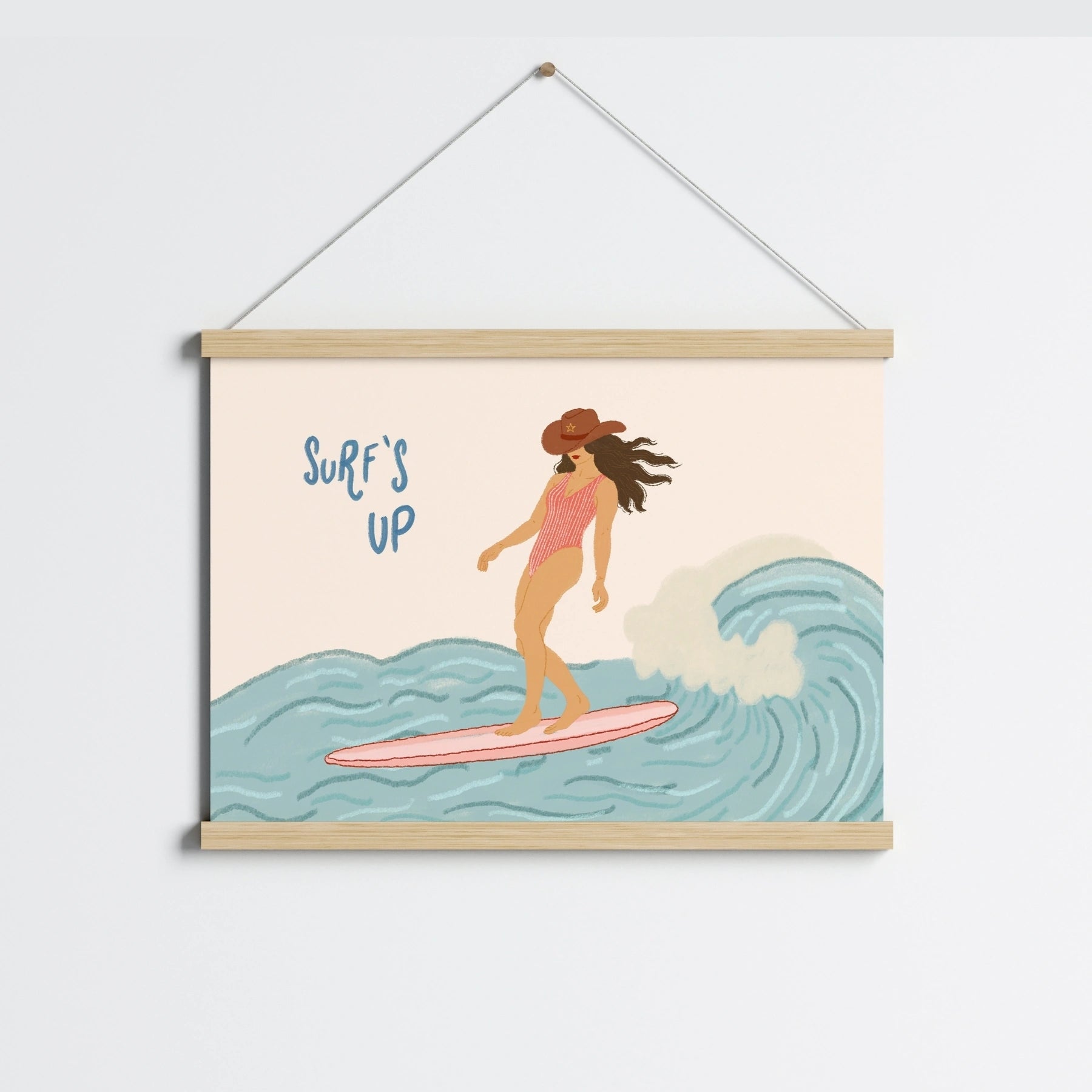 Surf’s Up Cowgirl Wall Ar