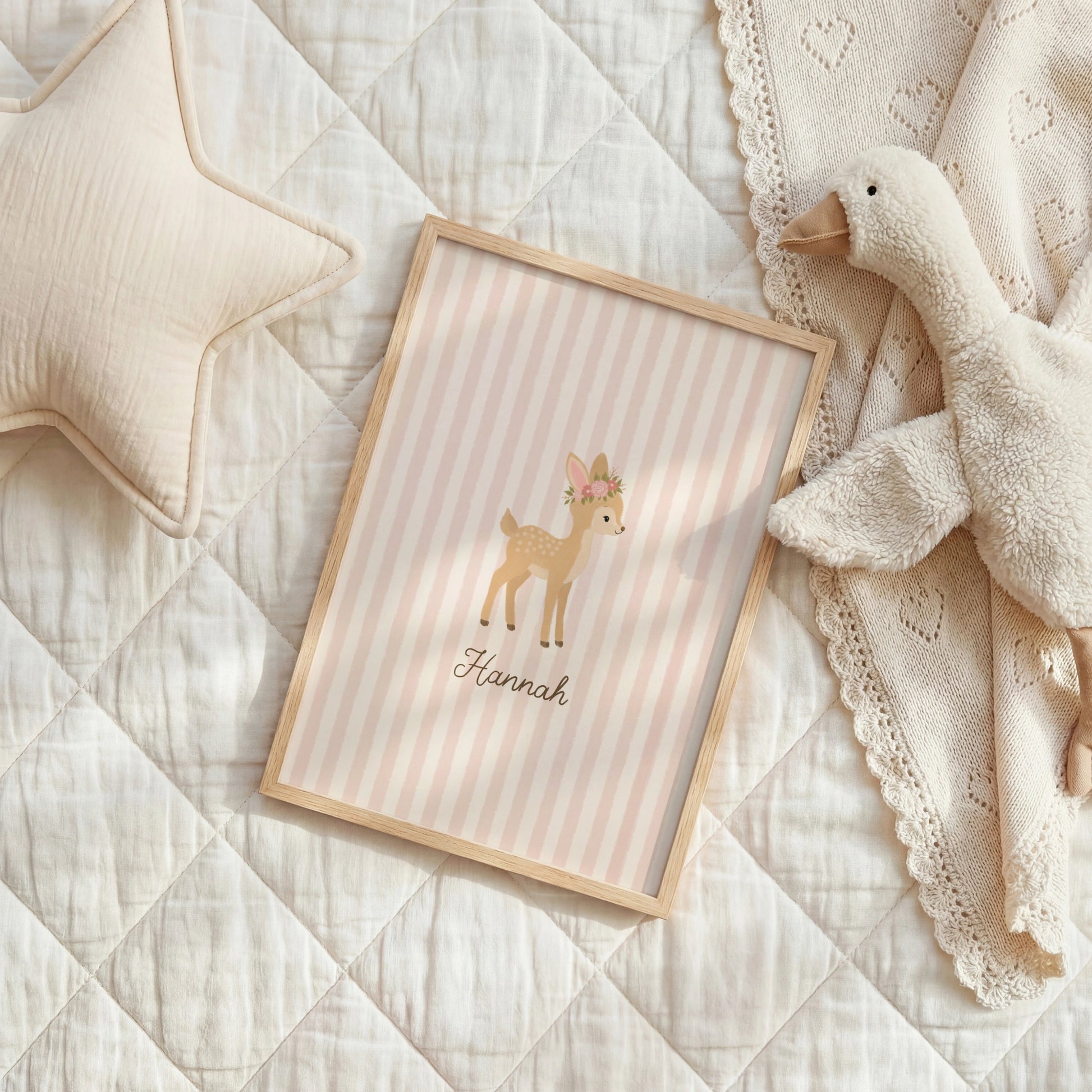 Personalized Nursery Name with Bunny – Personalized wall art