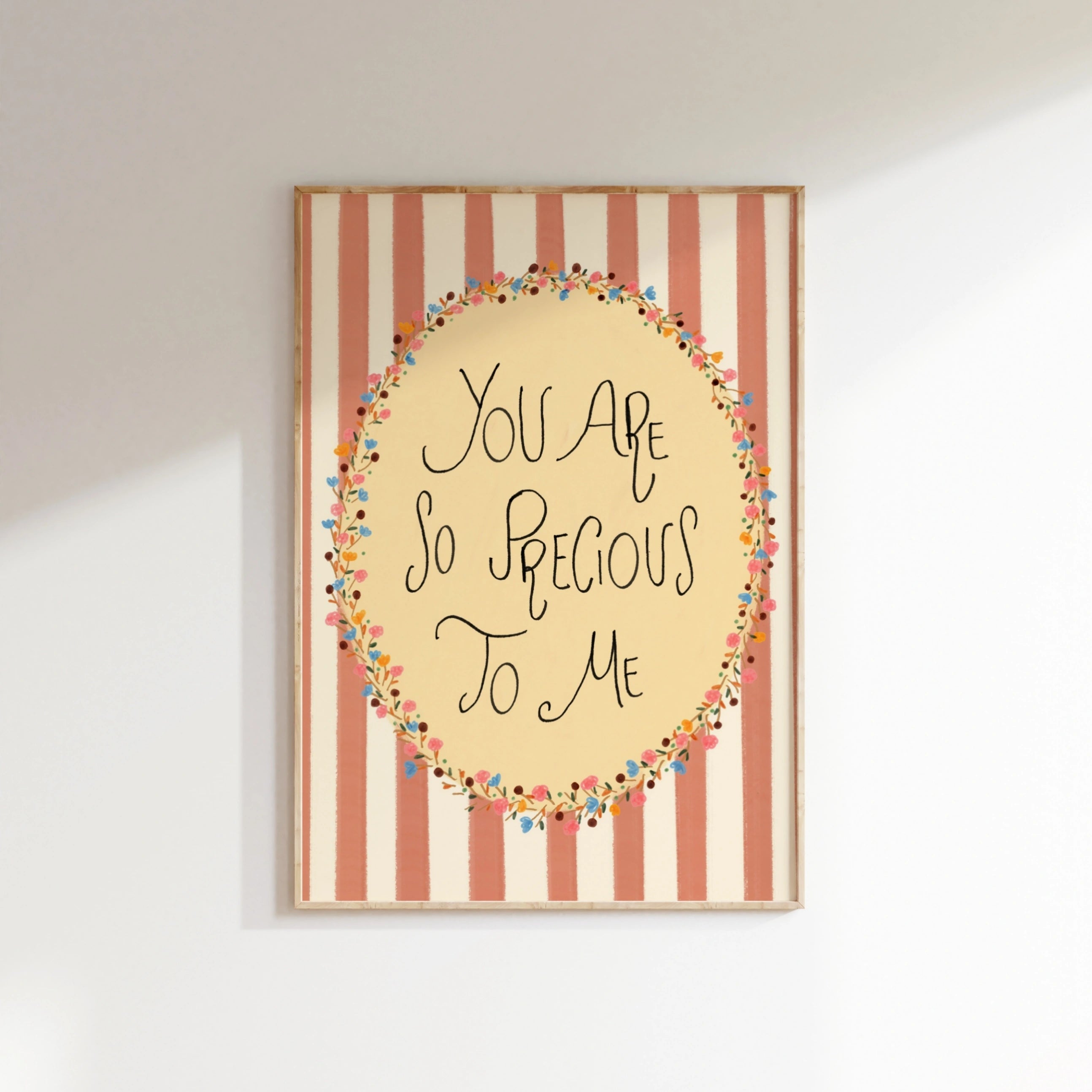 Affiche "Tu es si précieux pour moi", Décoration de Chambre d'Enfant Vintage